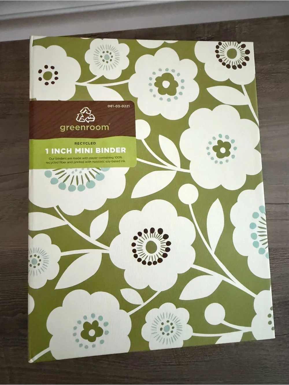 Greenroom Mini Binder in Olive Floral